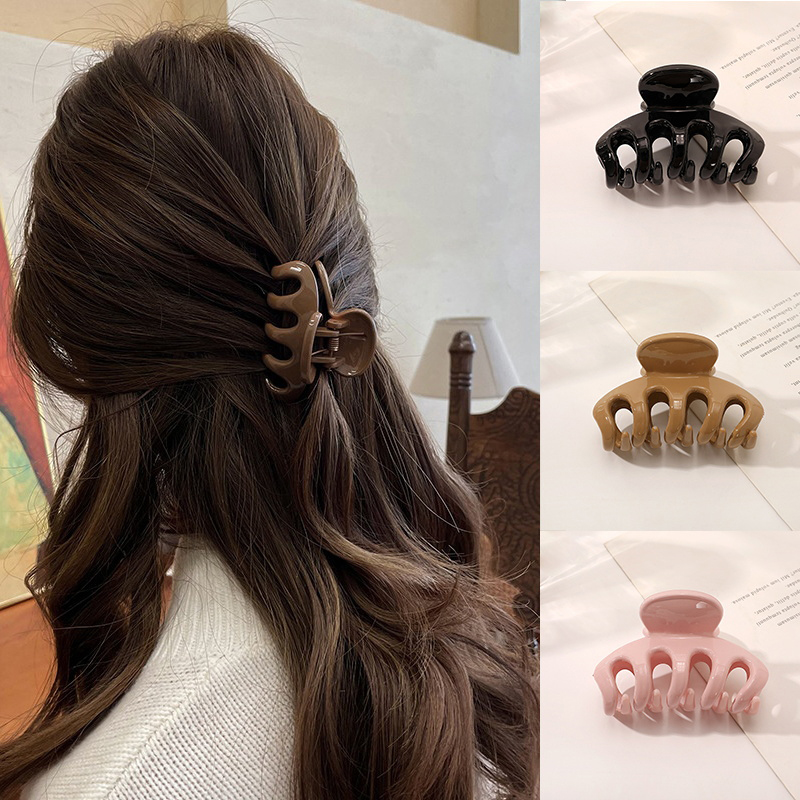 Hair Clip Claw Large - جديد كاندي الألوان مقاطع الشعر للنساء