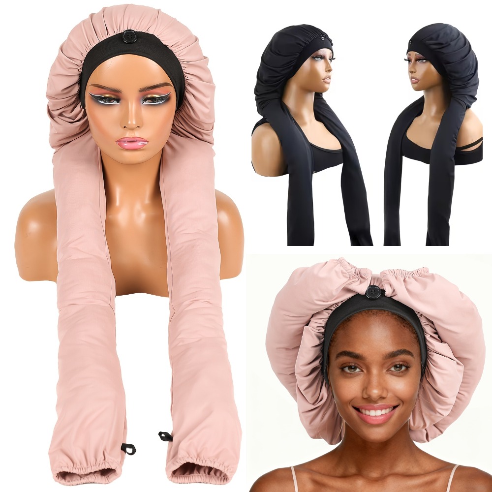 Satin Hair Bonnet - قبعة نوم نسائية فاخرة عالية المرونة
