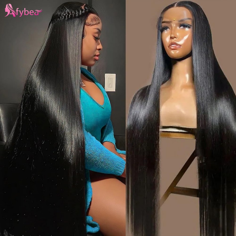 Lace Front Wig - شعر مستعار بشري مستقيم بطول 40