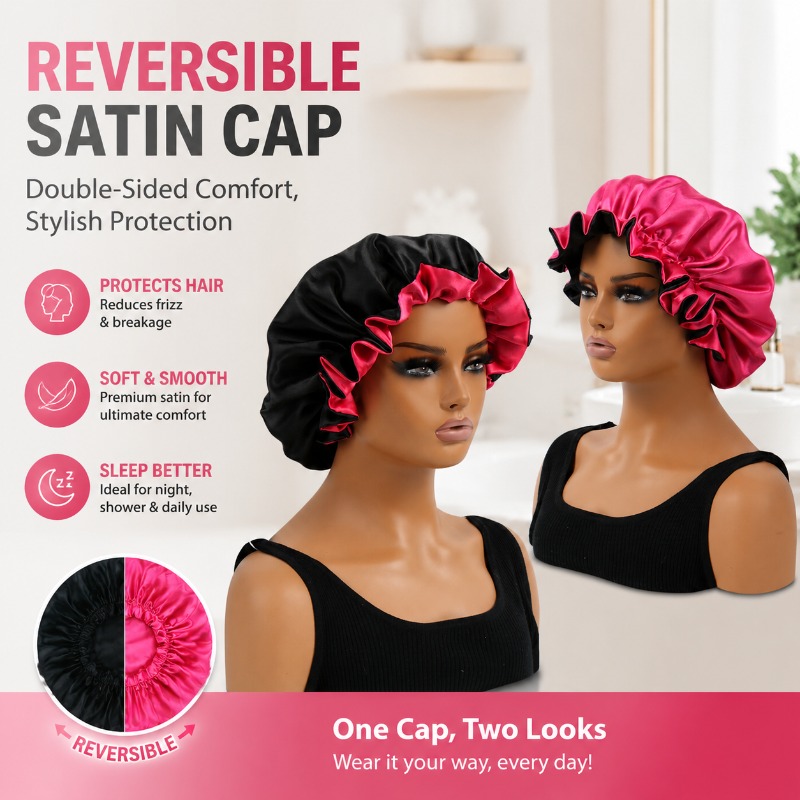 قبعة استحمام من الساتان قابلة  - مراجعة Satin Hair Bonnet وسعره