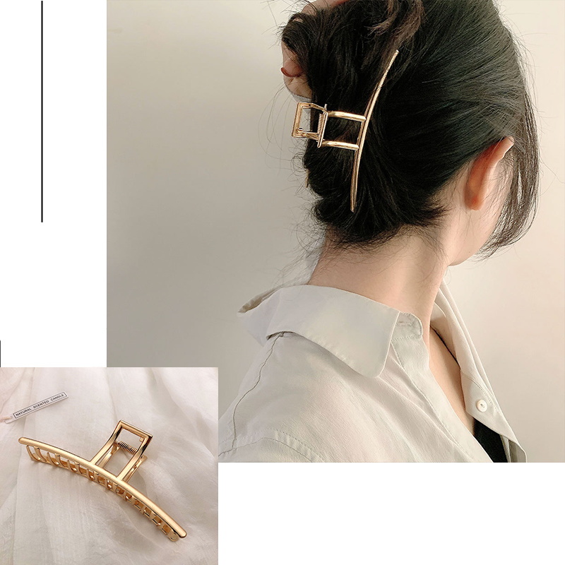 مشبك شعر معدني أنيق للنساء لون - مراجعة Hair Clip Claw Large وسعره