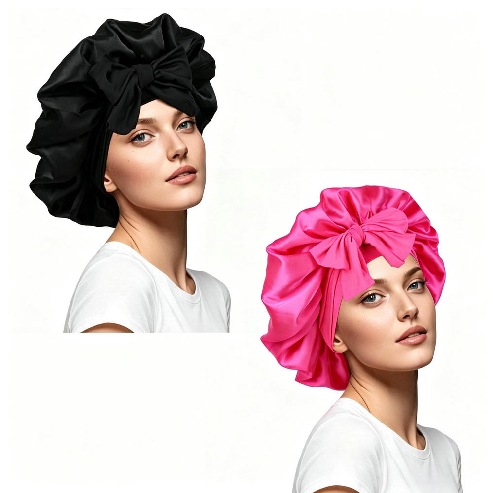قطعتان من قبعات الساتان للنساء - مراجعة Satin Hair Bonnet وسعره
