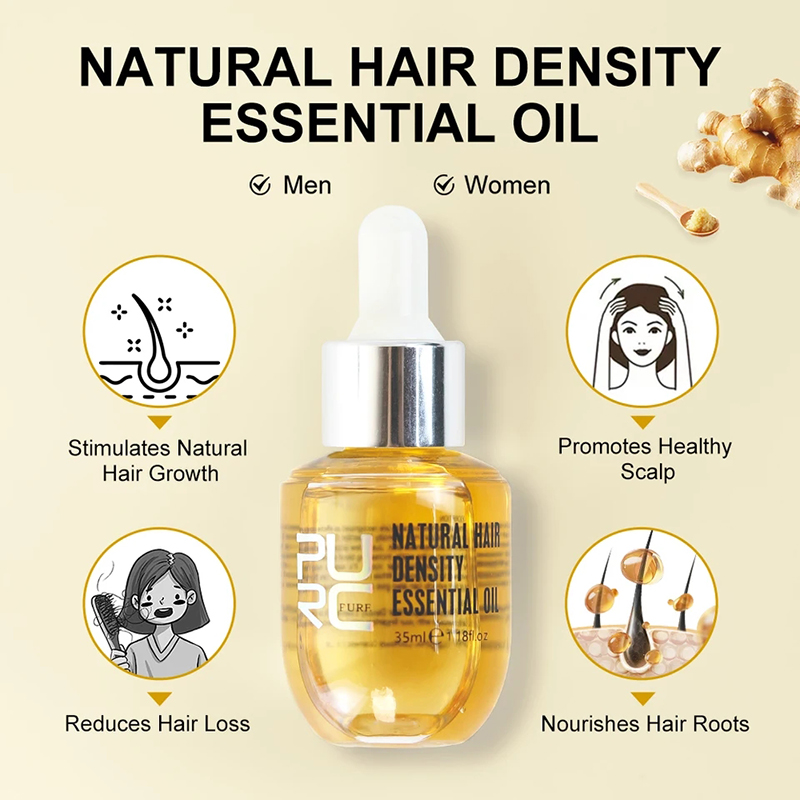 PURC الزنجبيل زيت نمو الشعر عل - مراجعة Hair Care Herbal Products وسعره