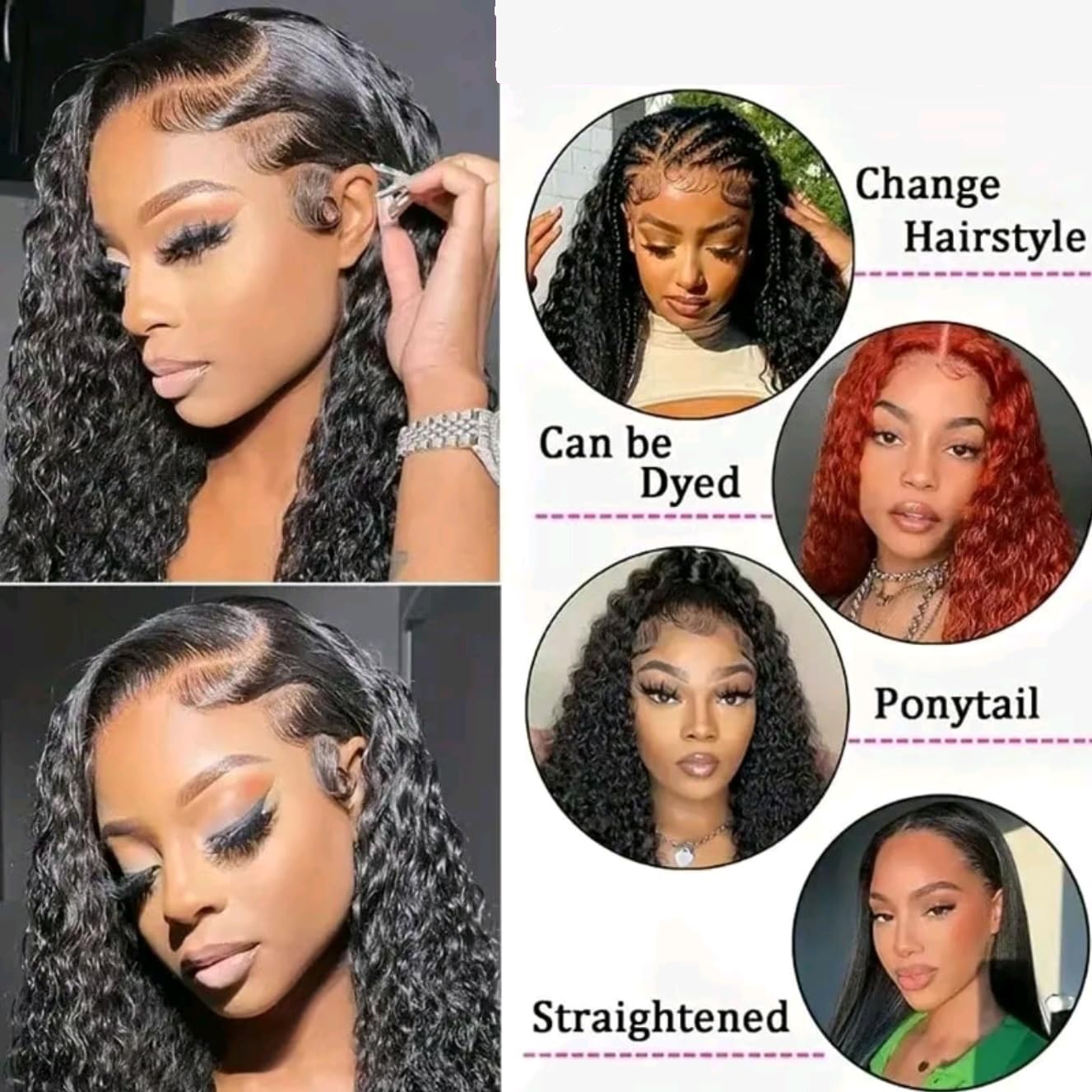 شعر مستعار بشري مموج بورمي طبي - مراجعة Lace Front Wig وسعره