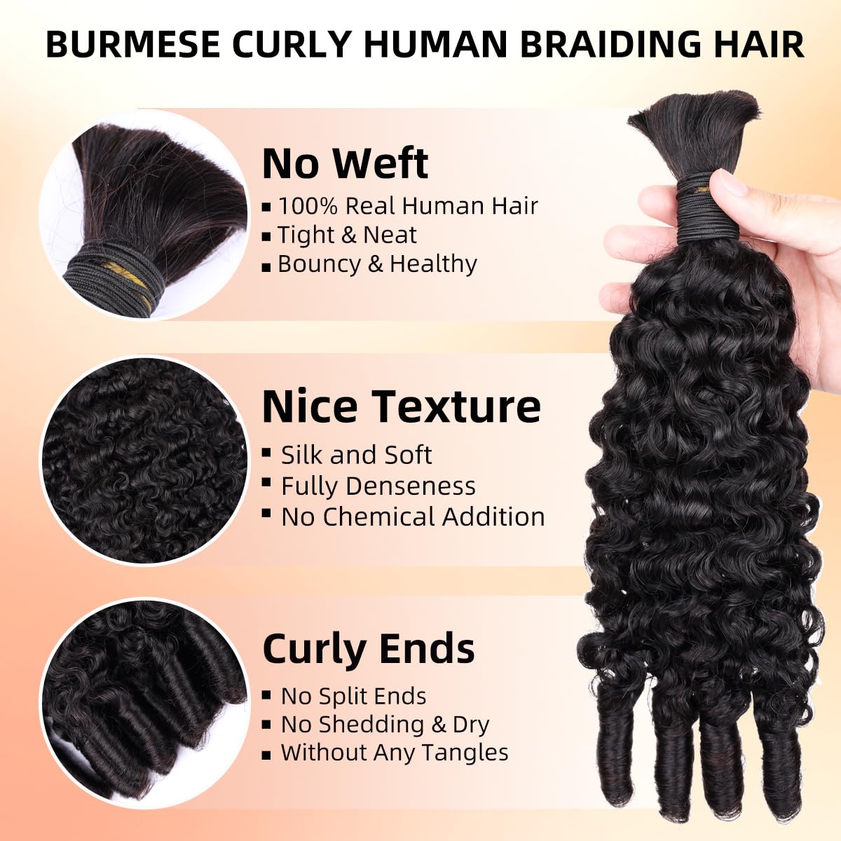 شعر بشري للضفائر البوهيمية 15A - مراجعة Hair Care Indian وسعره