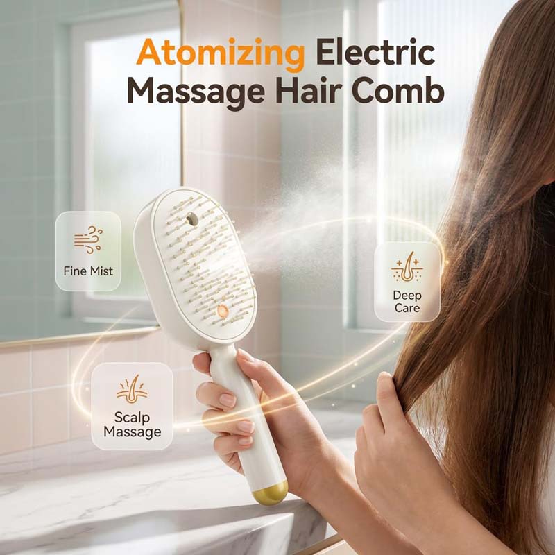 مشط تدليك كهربائي بالرش الهوائ - مراجعة Hair Care Essential Oil Atomizing وسعره