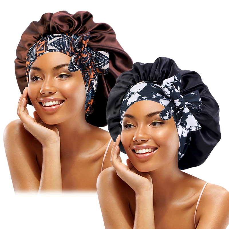 2 قطعة/الوحدة بوهو مطبوعة عقال - مراجعة Satin Hair Bonnet وسعره