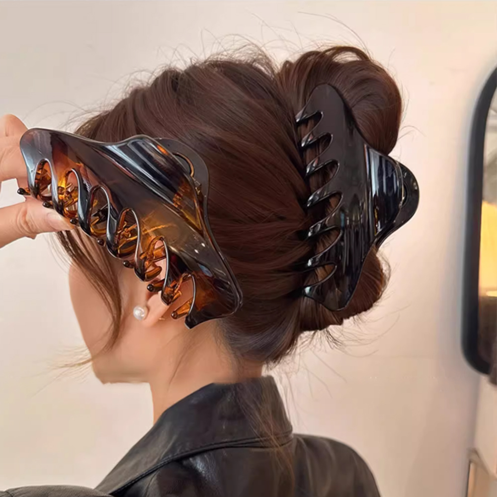 جديد ريترو الكورية خلات مشبك ش - مراجعة Hair Clip Claw Large وسعره