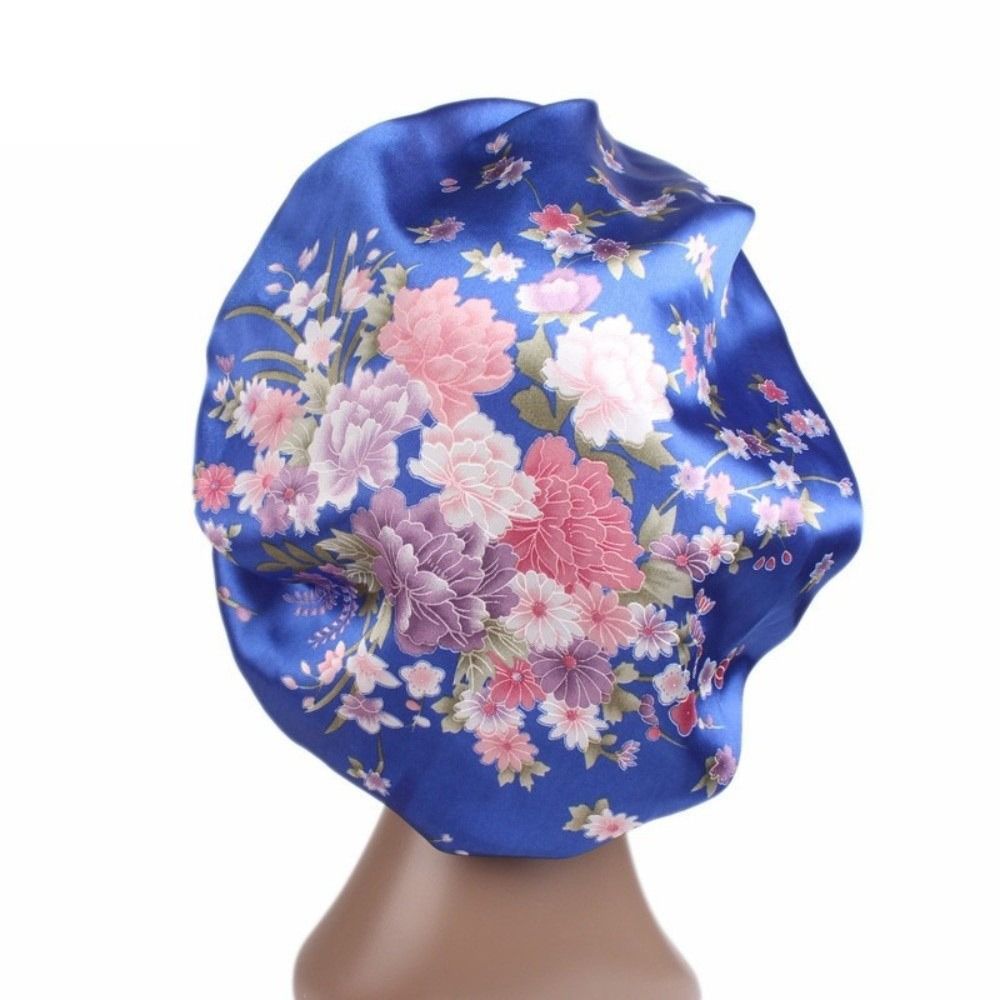 قبعة نوم من الساتان بنقشة زهور - مراجعة Satin Hair Bonnet وسعره