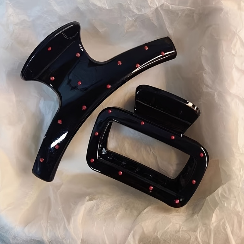 قطعتان من مشابك الشعر المربعة  - مراجعة Hair Clip Claw Large وسعره