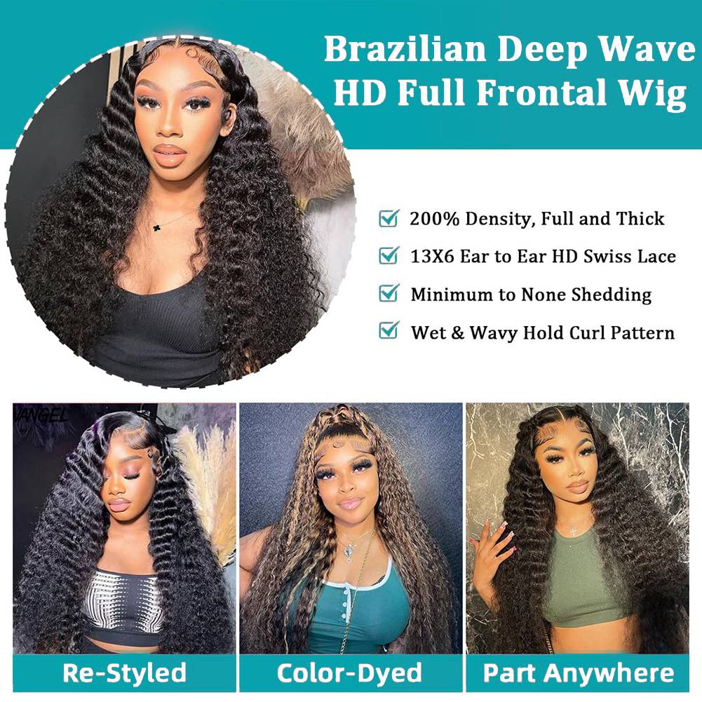 40 46 بوصة موجة عميقة 13x6 13x - مراجعة Lace Front Wig وسعره