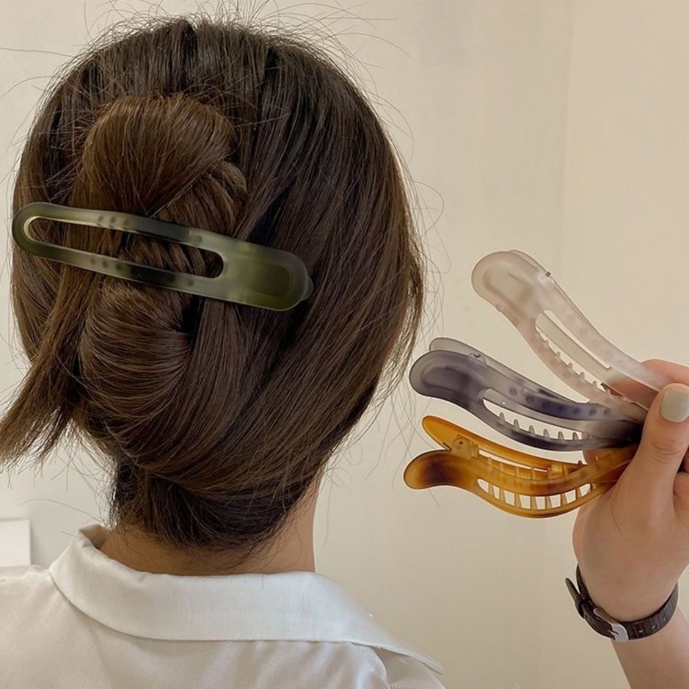 مشابك شعر كبيرة مسطحة على شكل  - مراجعة Hair Clip Claw Large وسعره