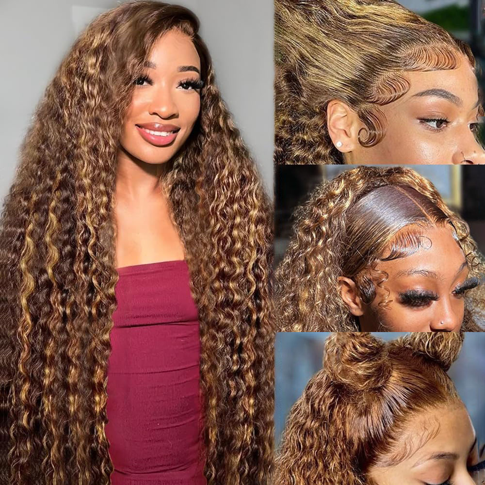 36 بوصة موجة عميقة P4/27 تسليط - مراجعة Lace Front Wig وسعره