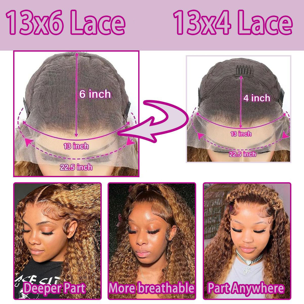 36 بوصة موجة عميقة P4/27 تسليط - مراجعة Lace Front Wig وسعره