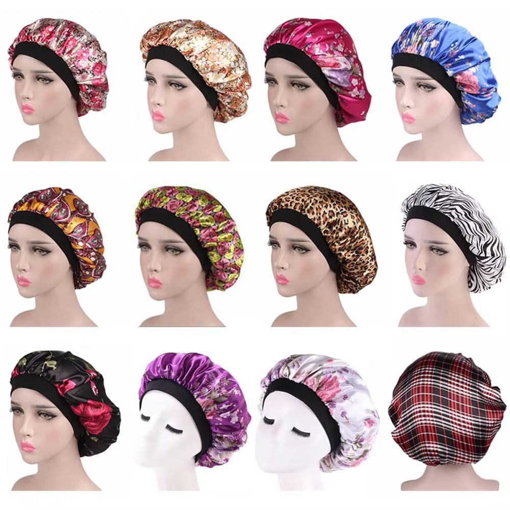 قبعة نوم ساتان ناعمة بنقشة زهو - مراجعة Satin Hair Bonnet وسعره