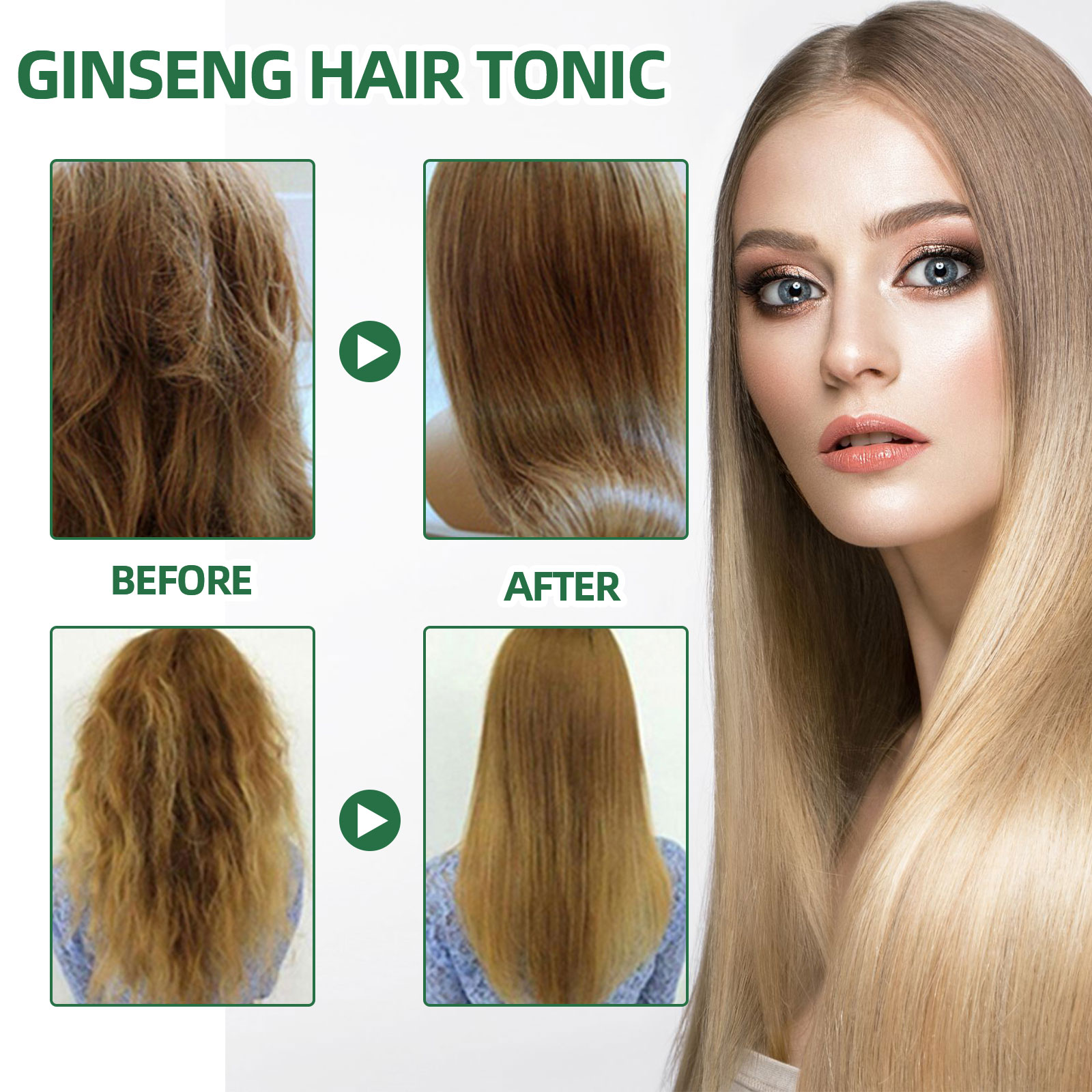 رذاذ الجينسنغ العشبي الطبيعي ل - مراجعة Hair Care Herbal Products وسعره