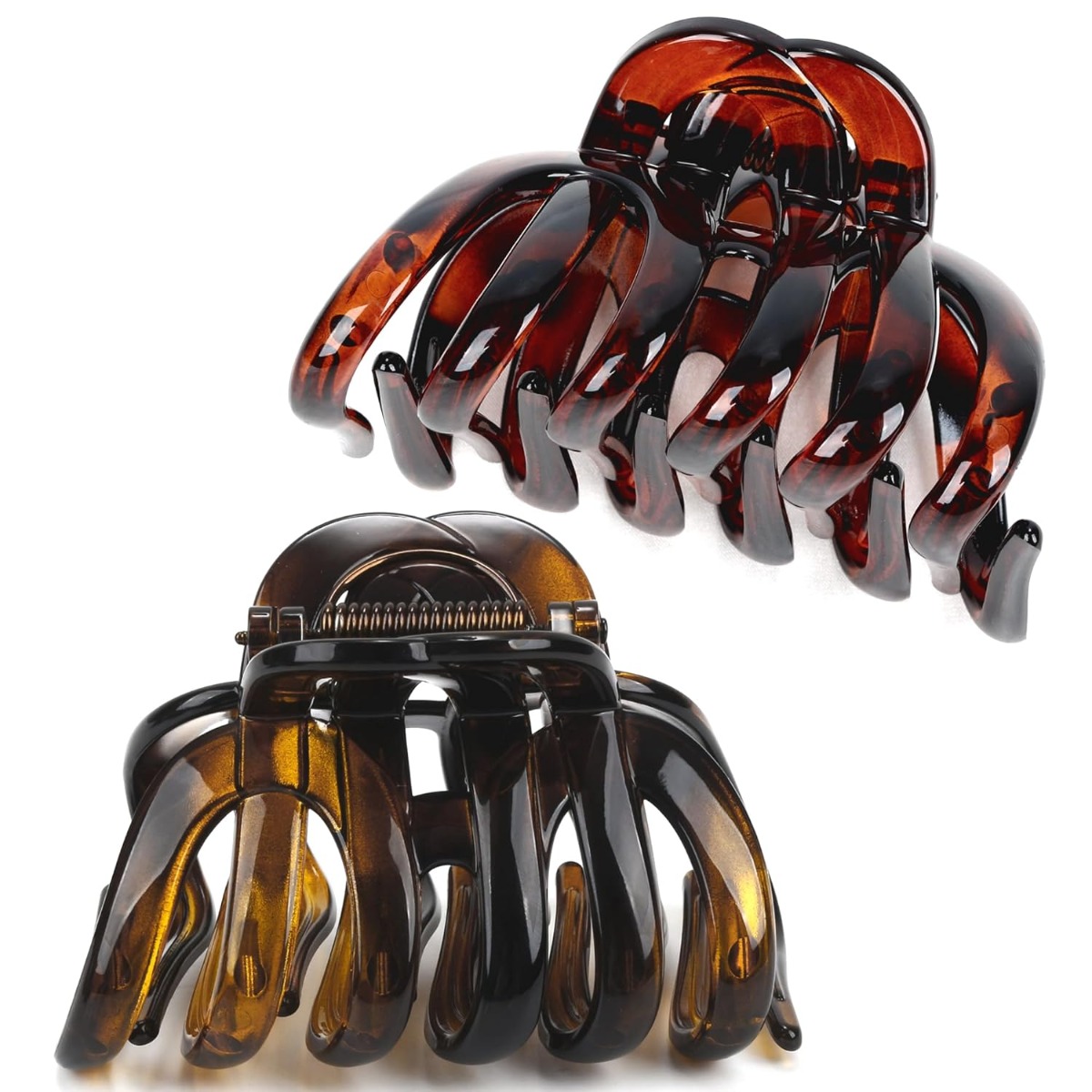 قطعتان من مشابك الشعر البلاستي - مراجعة Hair Clip Claw Large وسعره