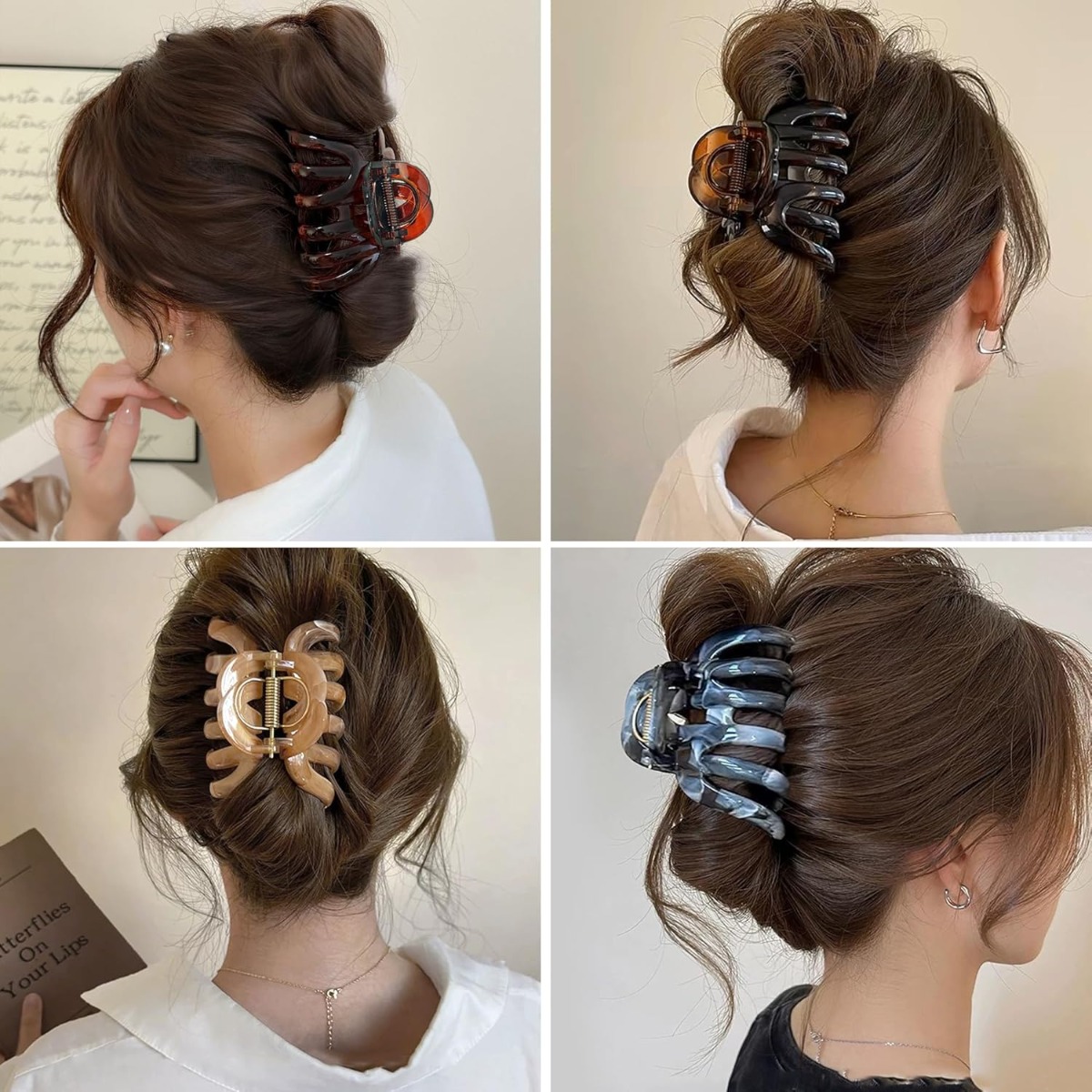قطعتان من مشابك الشعر البلاستي - مراجعة Hair Clip Claw Large وسعره