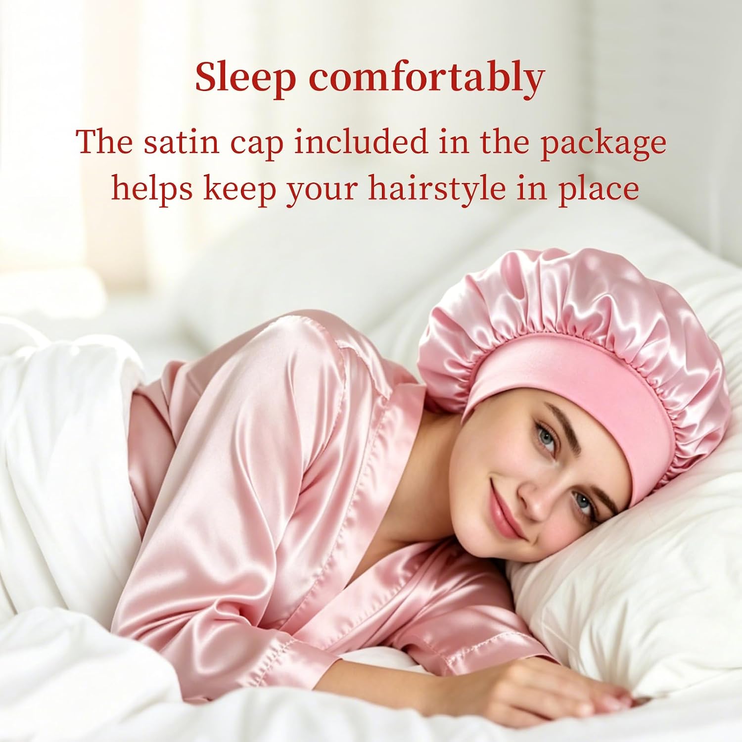 مجموعة أدوات تصفيف الشعر بدون  - مراجعة Satin Hair Bonnet وسعره