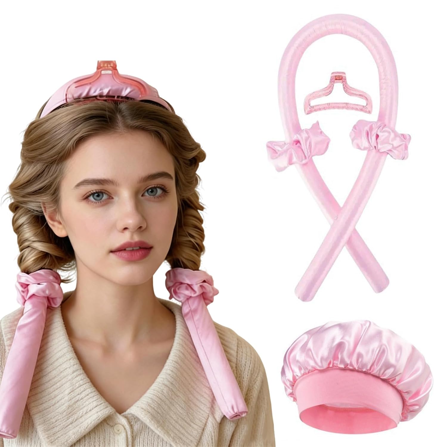 مجموعة أدوات تصفيف الشعر بدون  - مراجعة Satin Hair Bonnet وسعره
