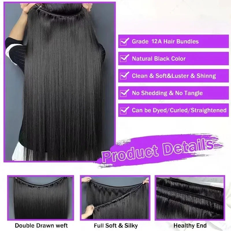 حزم شعر بشري طبيعي 12A بطول 30 - مراجعة Hair Care Indian وسعره